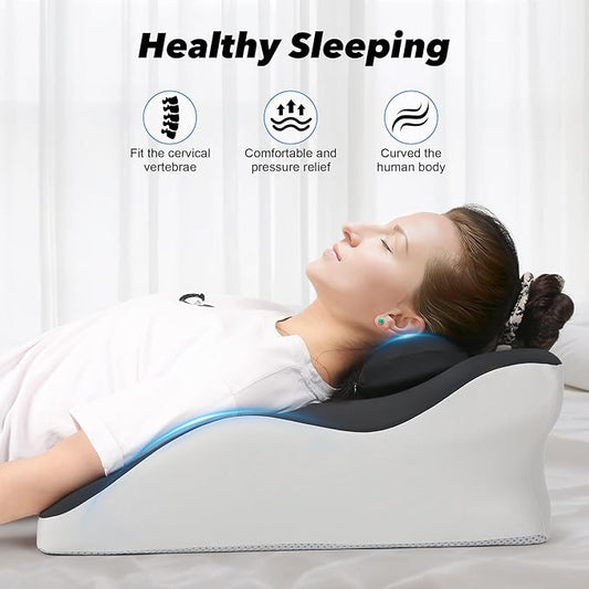 Ergonomic Memory Foam Cushion Pillow for Home, Office & Travel Support