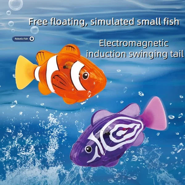 Water-Activated Clownfish Bath Toy, Battery-Powered Swimming Fish Toy for Bathtub & Pool Play