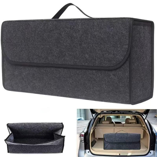 Car Trunk Organizer, Collapsible SUV Cargo Storage Organizer with Carry Handles, Foldable Vehicle Trunk Storage Bin for Groceries, Tools, Emergency Supplies & Automotive Accessories