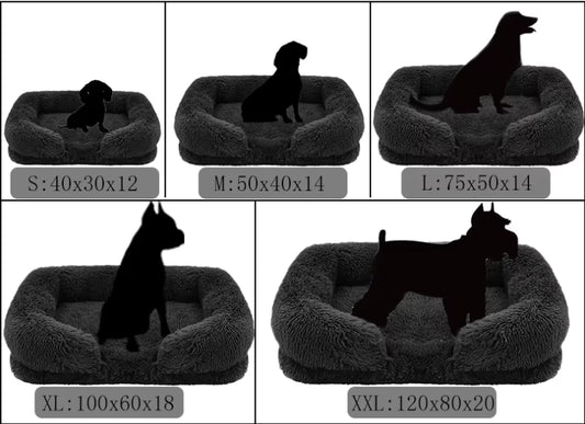 Luxury Plush Dog Sofa Bed – Washable Calming Pet Couch for Dogs & Cats