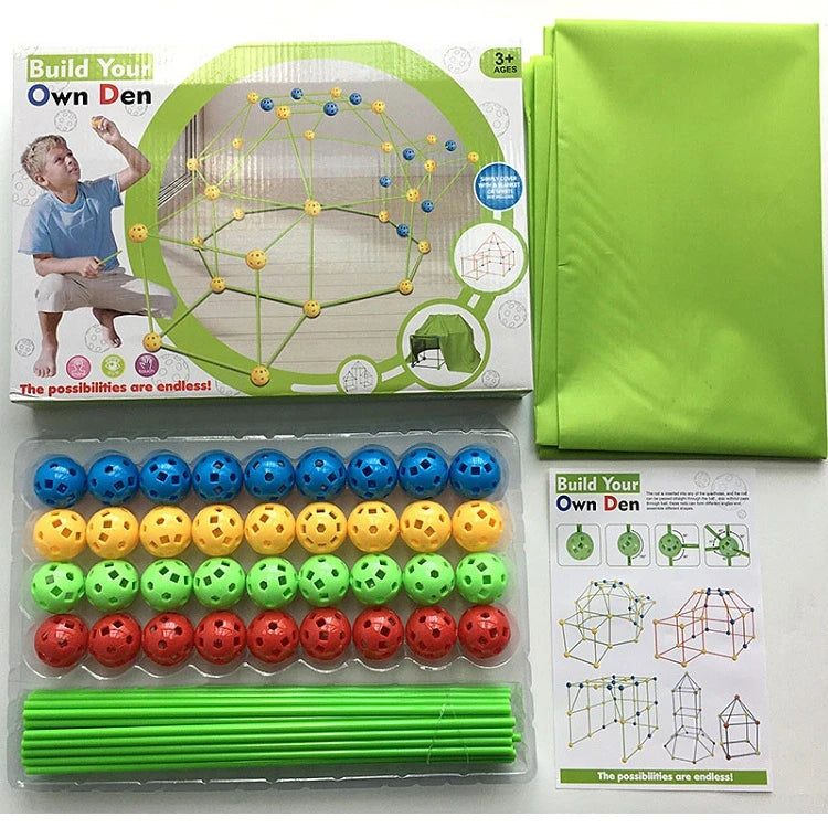 Children Building Fortress Kit