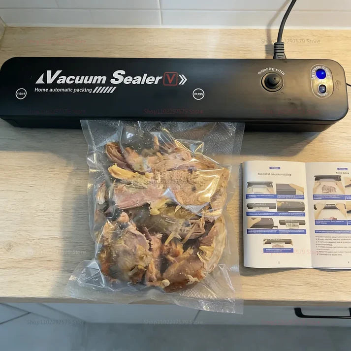 Compact Vacuum Sealer Machine with Bags for Food Storage, Meal Prep & Sous Vide.