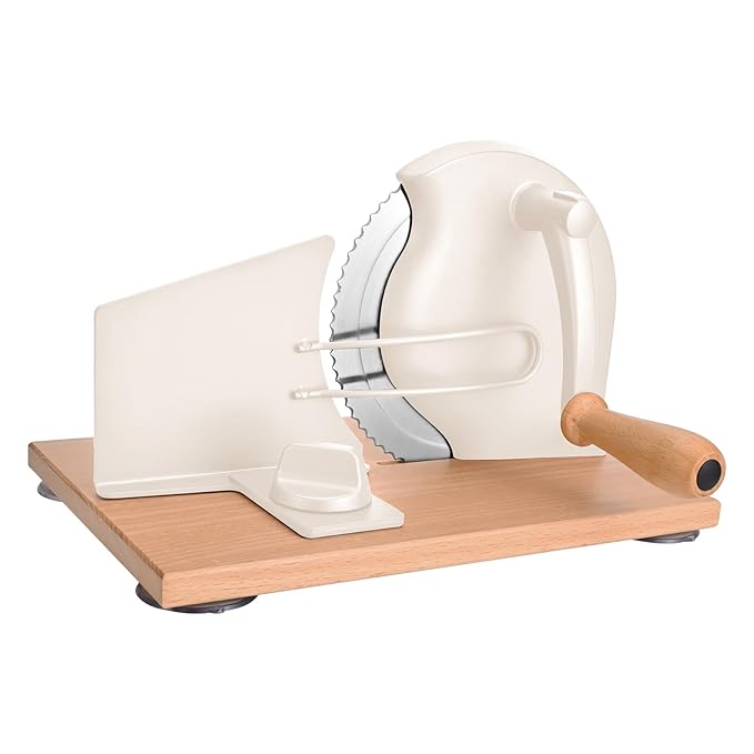 Sanzbae Manual Bread Slicer with Hand Crank for Even Homemade Loaf Slices