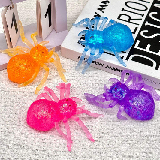 Halloween Spider Pinch Toy – TPR Maltose Slow Rebound Stress Relief Fidget Toy for Kids & Adults | Decompression Sensory Gift