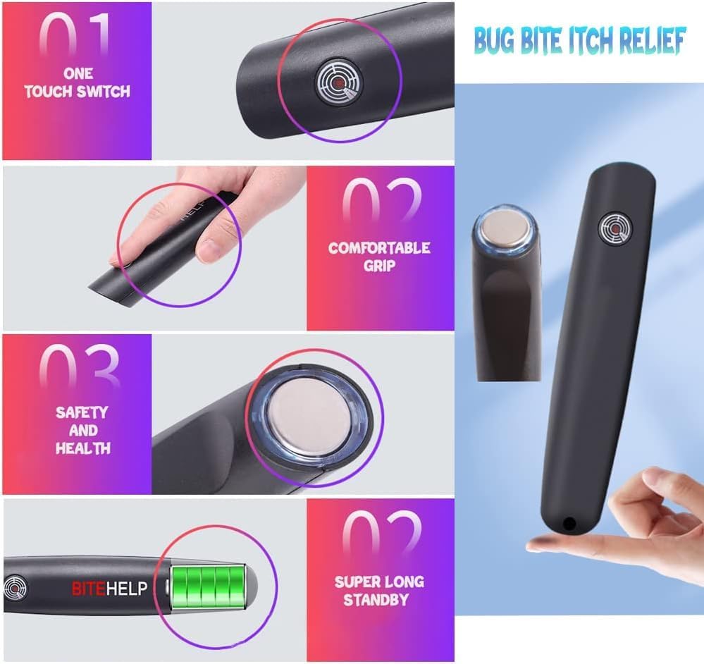 Electronic Bug Bite Healer Pen – Chemical-Free Mosquito & Insect Sting Relief Tool | Anti-Itch Treatment Device for Kids & Adults