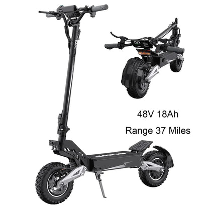 T10 900W Off-Road Electric Scooter for Adults – Foldable All-Terrain E-Scooter with 48V Battery, 11-Inch Tires, Long-Range Commuter Scooter