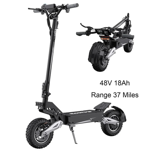 T10 900W Off-Road Electric Scooter for Adults – Foldable All-Terrain E-Scooter with 48V Battery, 11-Inch Tires, Long-Range Commuter Scooter