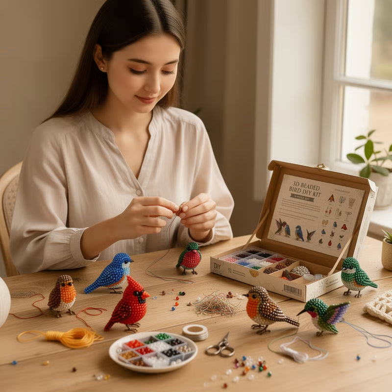 Sanzbae™ DIY 3D Animal Bead Craft Kit for Kids Ages 6-12 | STEM Building Toy, Screen-Free Educational Activity, Creative Arts & Crafts Gift for Boys & Girls