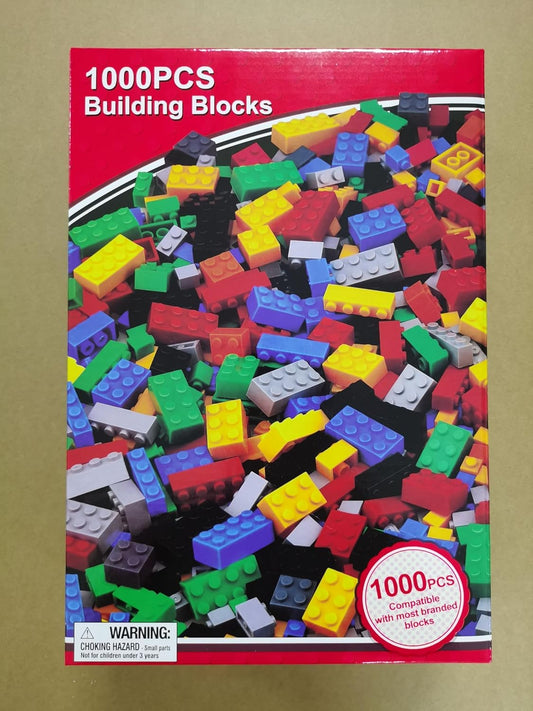 1000 Piece Bulk Building Bricks Set, STEM Construction Toy for Kids