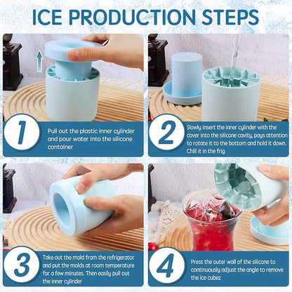 Mini Silicone Ice Cube Tray for Drinks, Cocktails & Iced Coffee