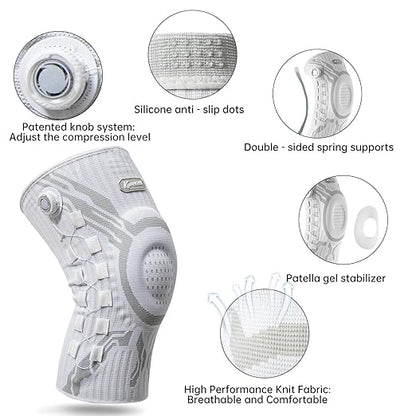 Knee Support Brace for Running, Workouts & Daily Movement with Anti-Slip Compression