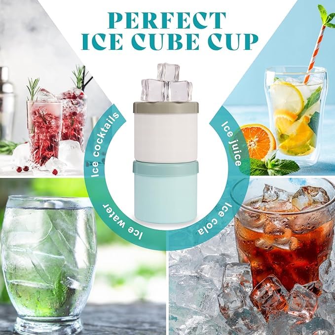 Mini Silicone Ice Cube Tray for Drinks, Cocktails & Iced Coffee