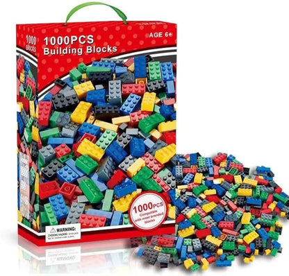 1000 Piece Bulk Building Bricks Set, STEM Construction Toy for Kids