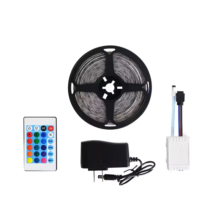 3.28ft USB RGB LED Strip Lights with 24-Key Remote – TV Backlight, DIY Room Decor & Indoor Ambient Lighting