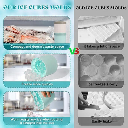 Mini Silicone Ice Cube Tray for Drinks, Cocktails & Iced Coffee