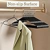 Heavy Duty Metal Hangers, 10 Pack Traceless Non-Slip Clothes Hangers for Closet Organization
