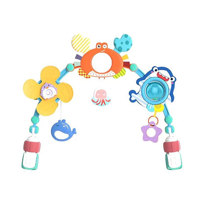 SANZBAE Baby Play Arch Toy Bar for Stroller, Bouncer & Playmat