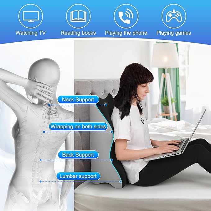 Ergonomic Memory Foam Cushion Pillow for Home, Office & Travel Support
