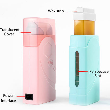 Women’s Electric Wax Heater Kit – Roll-On Sugar Wax Warmer for Face & Body Hair Removal | Smooth Skin Depilatory System (JP Plug)