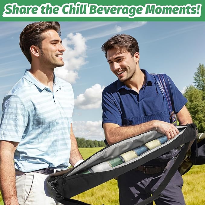 SANZBAE Golf Cooler Bag, 12 Can Insulated Cooler for Golf Cart & Push Cart
