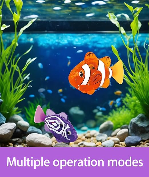 Water-Activated Clownfish Bath Toy, Battery-Powered Swimming Fish Toy for Bathtub & Pool Play