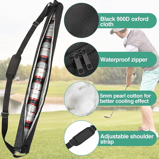 SANZBAE Golf Cooler Bag, 12 Can Insulated Cooler for Golf Cart & Push Cart