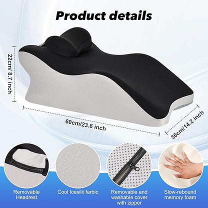 Ergonomic Memory Foam Cushion Pillow for Home, Office & Travel Support