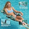 Adult Pool Float Lounge Chair with Mesh Seat, Backrest & 2 Cup Holders