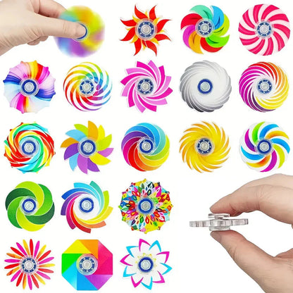 5/10/20 PCS Mini Fidget Spinner Set, Rainbow Party Favor Sensory Toys 14+