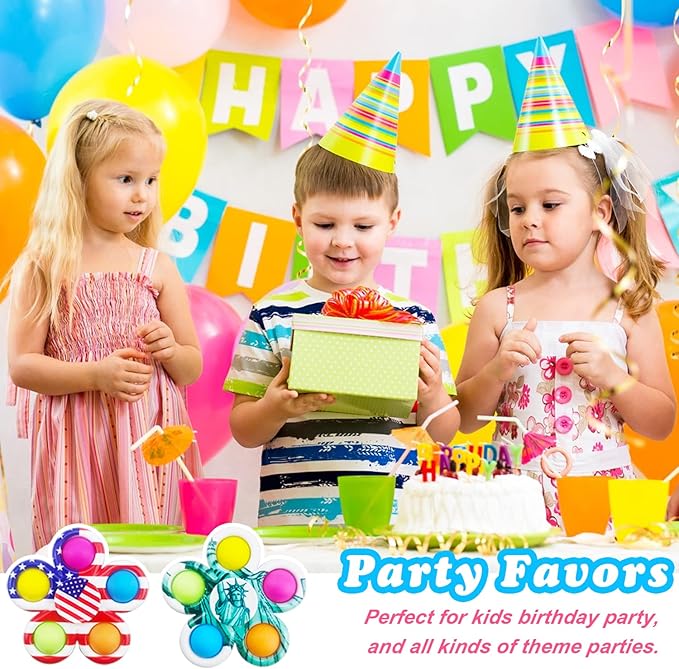 5/10/20 PCS Mini Fidget Spinner Set, Rainbow Party Favor Sensory Toys 14+
