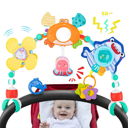 SANZBAE Baby Play Arch Toy Bar for Stroller, Bouncer & Playmat