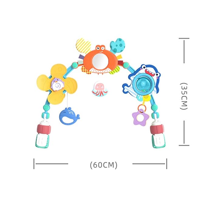 SANZBAE Baby Play Arch Toy Bar for Stroller, Bouncer & Playmat