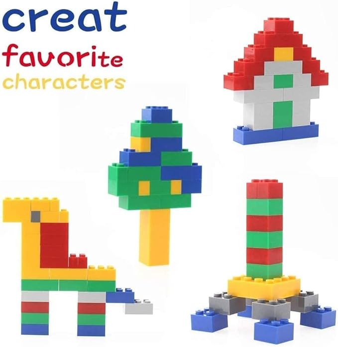 1000 Piece Bulk Building Bricks Set, STEM Construction Toy for Kids