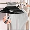 Heavy Duty Metal Hangers, 10 Pack Traceless Non-Slip Clothes Hangers for Closet Organization