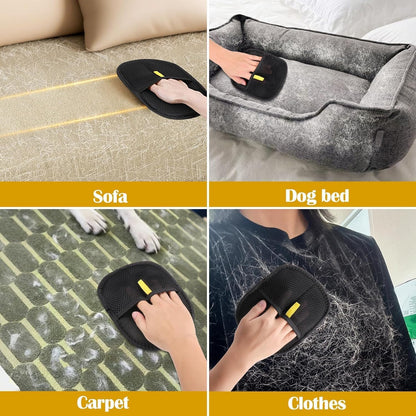 Reusable Pet Hair Remover Glove for Dogs, Cats, Clothes & Furniture