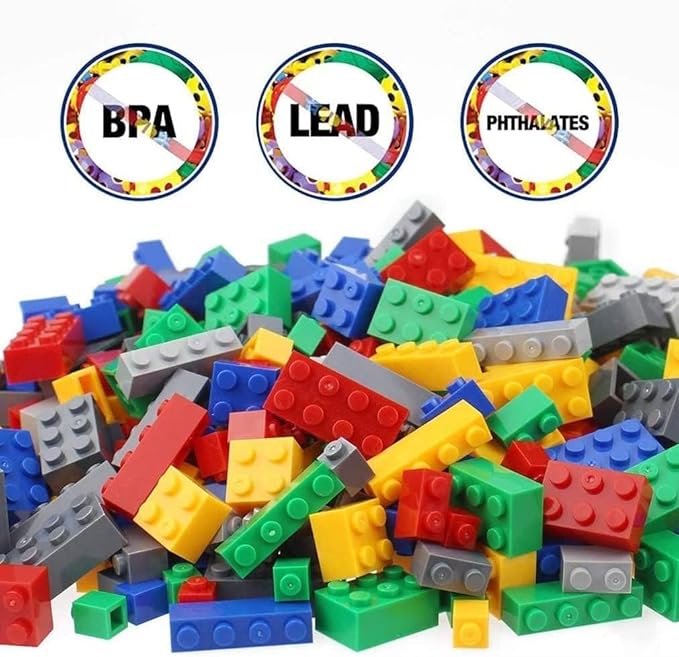 1000 Piece Bulk Building Bricks Set, STEM Construction Toy for Kids