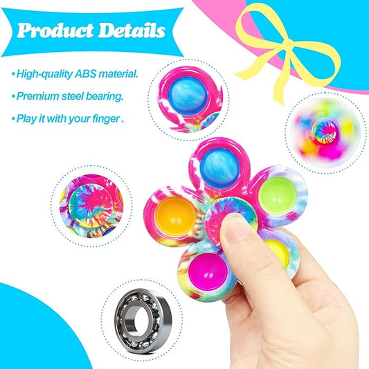 5/10/20 PCS Mini Fidget Spinner Set, Rainbow Party Favor Sensory Toys 14+