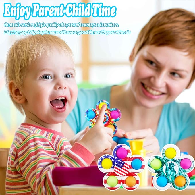 5/10/20 PCS Mini Fidget Spinner Set, Rainbow Party Favor Sensory Toys 14+