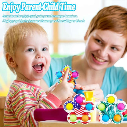 5/10/20 PCS Mini Fidget Spinner Set, Rainbow Party Favor Sensory Toys 14+
