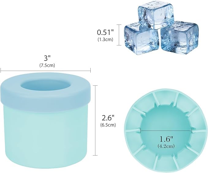 Mini Silicone Ice Cube Tray for Drinks, Cocktails & Iced Coffee