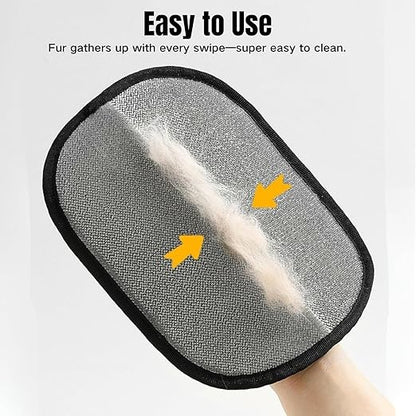 Reusable Pet Hair Remover Glove for Dogs, Cats, Clothes & Furniture