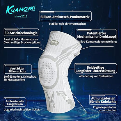 Knee Support Brace for Running, Workouts & Daily Movement with Anti-Slip Compression