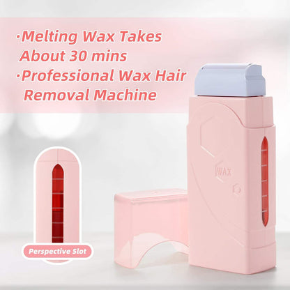 Women’s Electric Wax Heater Kit – Roll-On Sugar Wax Warmer for Face & Body Hair Removal | Smooth Skin Depilatory System (JP Plug)