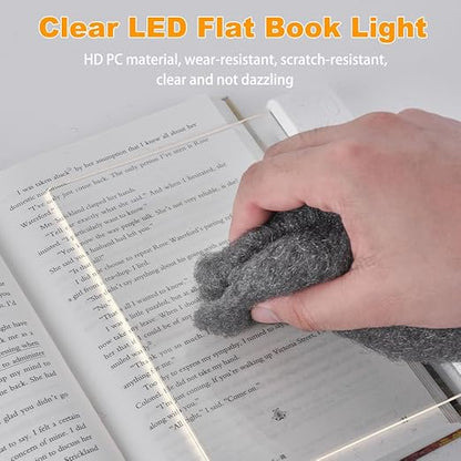 SANZBAE Rechargeable Full Page Book Light with Timer & 3 Color Modes