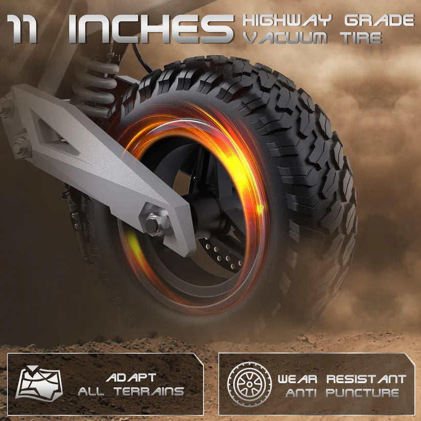 T10 900W Off-Road Electric Scooter for Adults – Foldable All-Terrain E-Scooter with 48V Battery, 11-Inch Tires, Long-Range Commuter Scooter