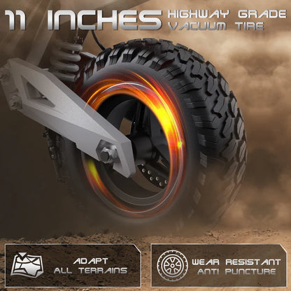 T10 900W Off-Road Electric Scooter for Adults – Foldable All-Terrain E-Scooter with 48V Battery, 11-Inch Tires, Long-Range Commuter Scooter