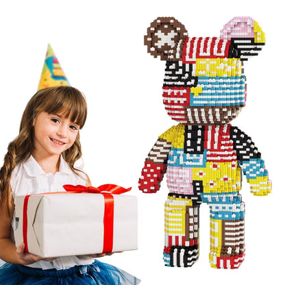 Sanzbae™ Mini Brick Bear Building Kit – Kawaii Collectible Block Toy, DIY Desk Decor, Creative STEM Building Set for Kids, Teens & Adults