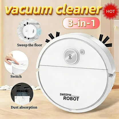 Sanzbae Mini Robot Vacuum Cleaner, 3-in-1 Sweep Vacuum & Mop