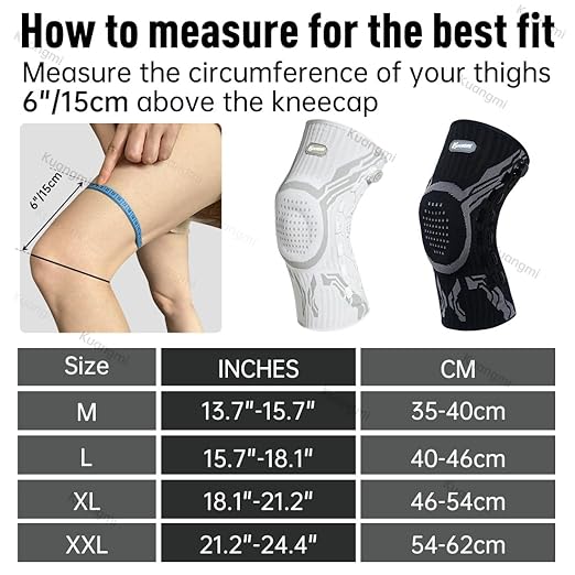 Knee Support Brace for Running, Workouts & Daily Movement with Anti-Slip Compression