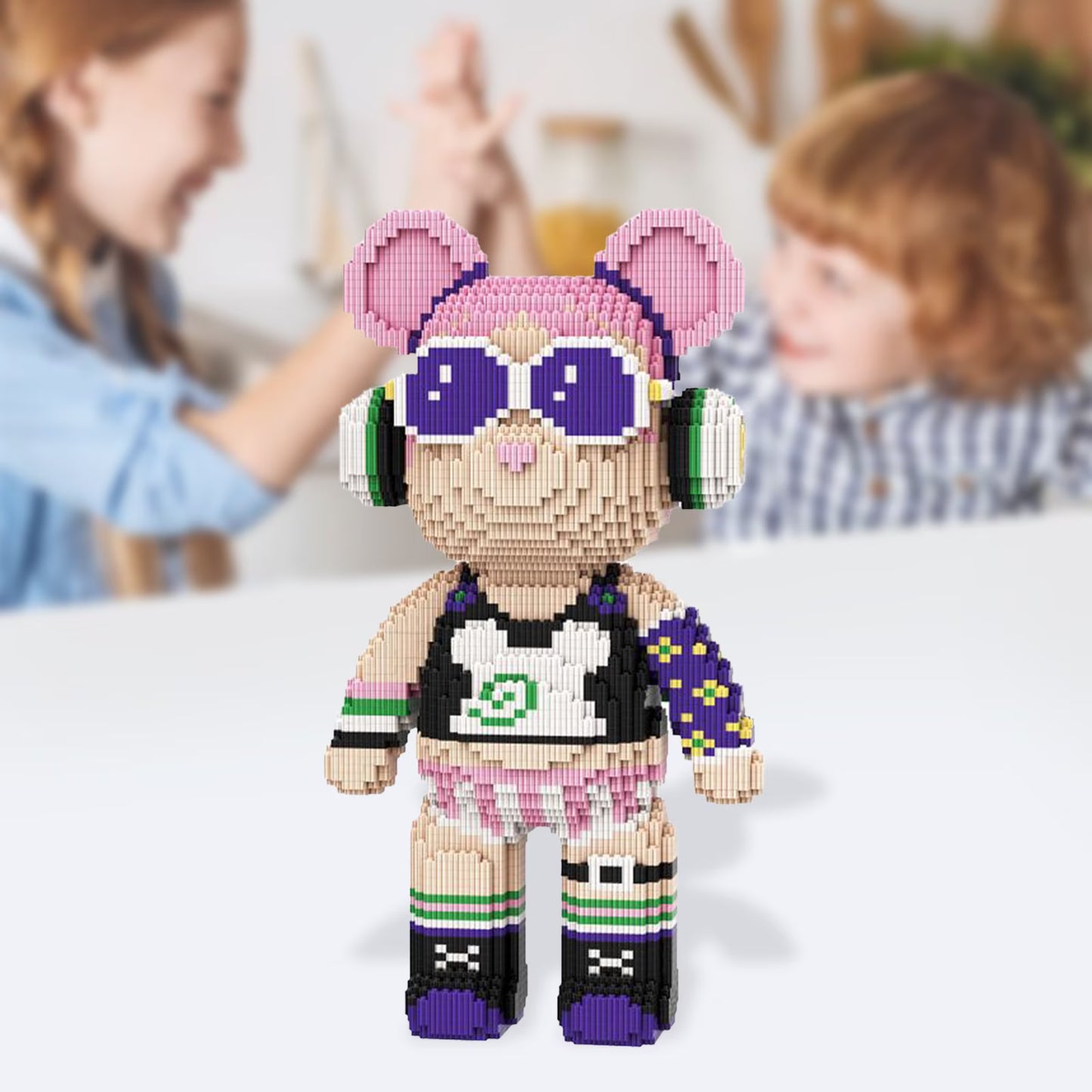 Sanzbae™ Mini Brick Bear Building Kit – Kawaii Collectible Block Toy, DIY Desk Decor, Creative STEM Building Set for Kids, Teens & Adults